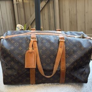 Vintage Louis Vuitton Monogram Sac Souple 45 Square Duffle Travel Bag Carryon